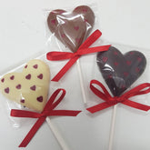 Handmade Chocolate Love Hearts Lollipops
